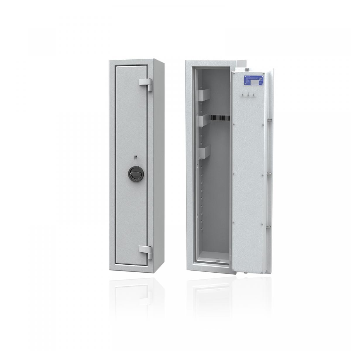 Waffenschrank Luzern WF 0 - 1250x300x300 / 89kg 55630 / Klasse 0 / RAL7035 / Schlüssel / DIN R
