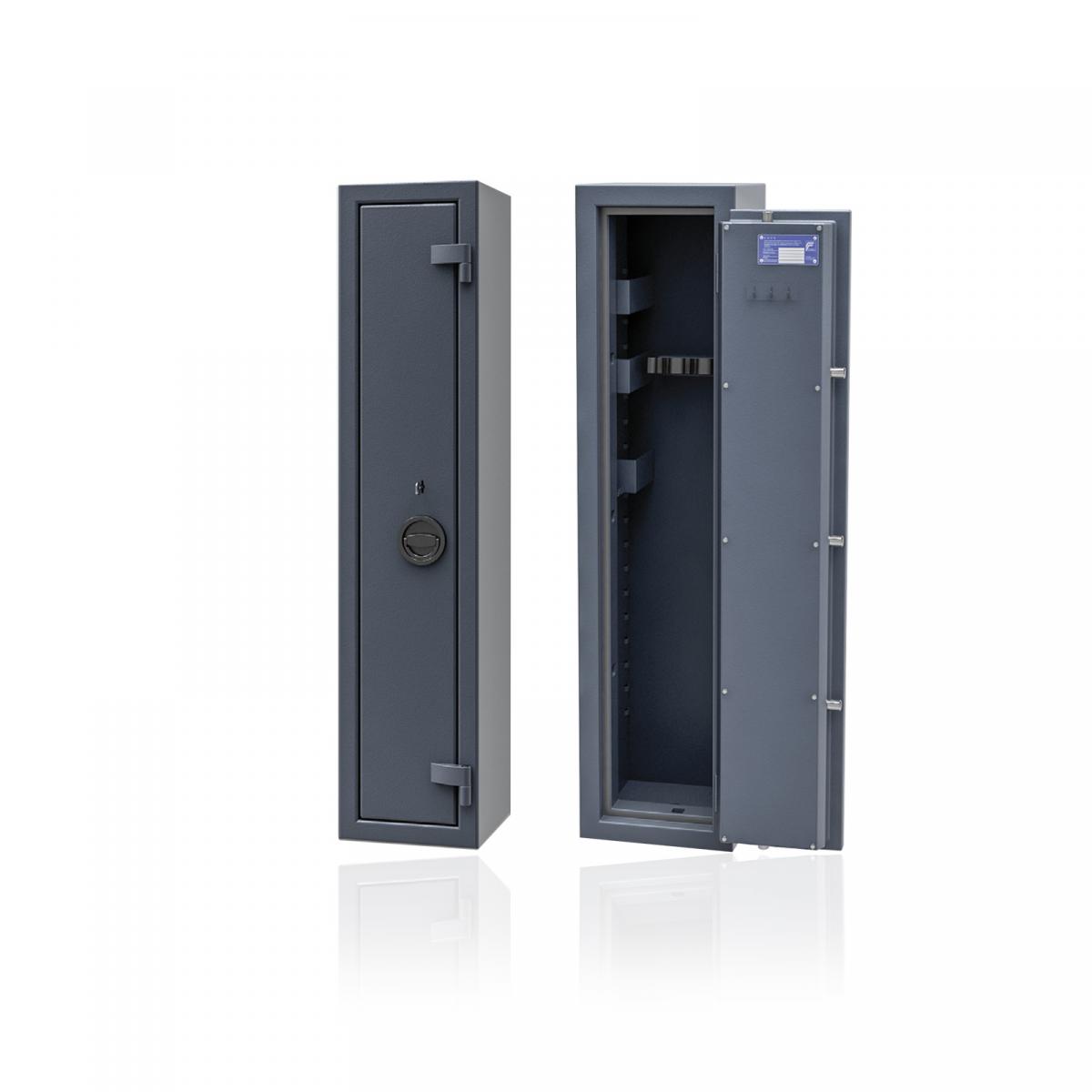 Waffenschrank Luzern WF 0 - 1250x300x300 / 89kg 55630 / Klasse 0 / RAL7024 / Schlüssel / DIN R