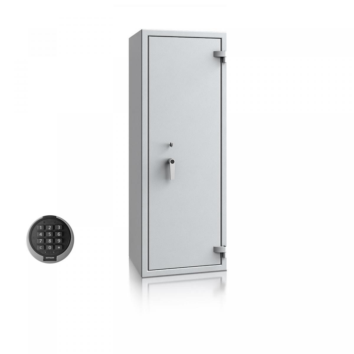Waffenschrank Luzern WF MAX 1 - 1500x550x450 / 175kg 55631 / Klasse 0 / RAL7035 / PRIMOR 3000 Elektronik / DIN R / ohne Trennw.