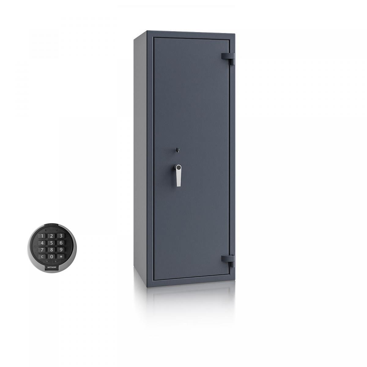 Waffenschrank Luzern WF MAX 1 - 1500x550x450 / 175kg 55631 / Klasse 0 / RAL7024 / PRIMOR 3000 Elektronik / DIN R / ohne Trennw.