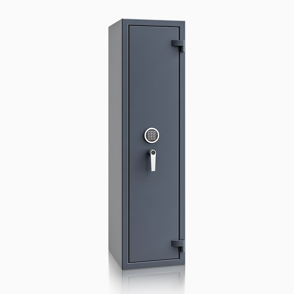 Waffenschrank Luzern WF MAX Kombi 0 - 1500x400x420 / 152kg 55635 / Klasse 0 / RAL7024 / Elektr. Basic / DIN R / mit Trennw.