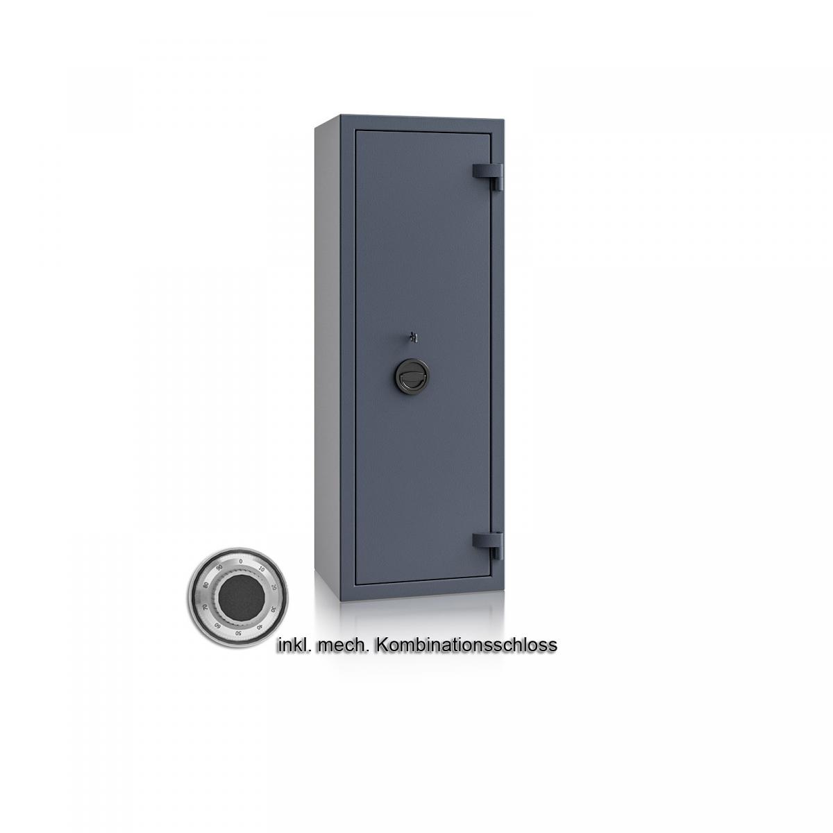 Waffenschrank Luzern WF 2 - 1250x450x350 / 122kg 55646 / Klasse 0 / RAL7024 / mech.ZK / DIN R