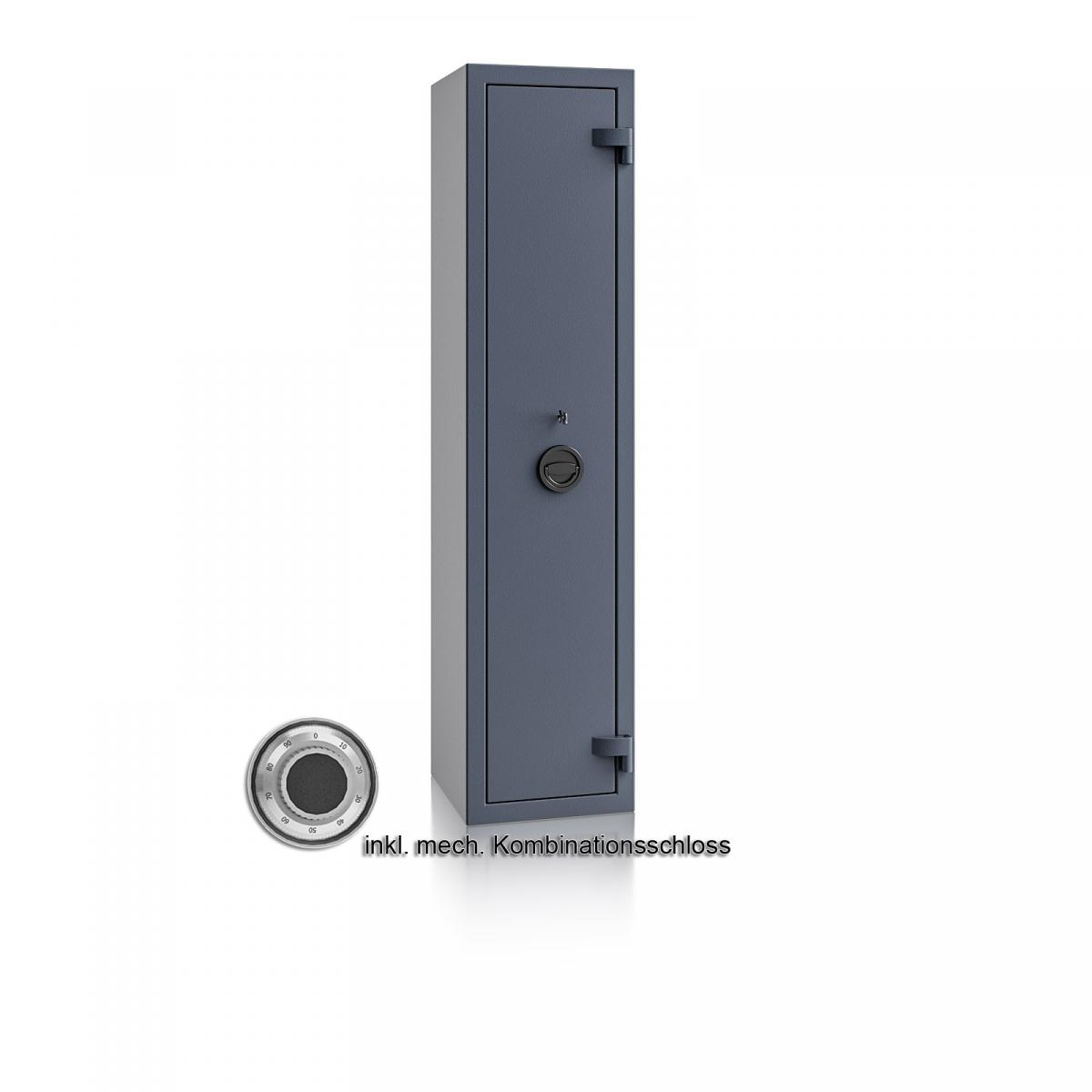 Waffenschrank Luzern WF 3 - 1500x350x350 / 126kg 55647 / Klasse 0 / RAL7024 / mech.ZK / DIN R