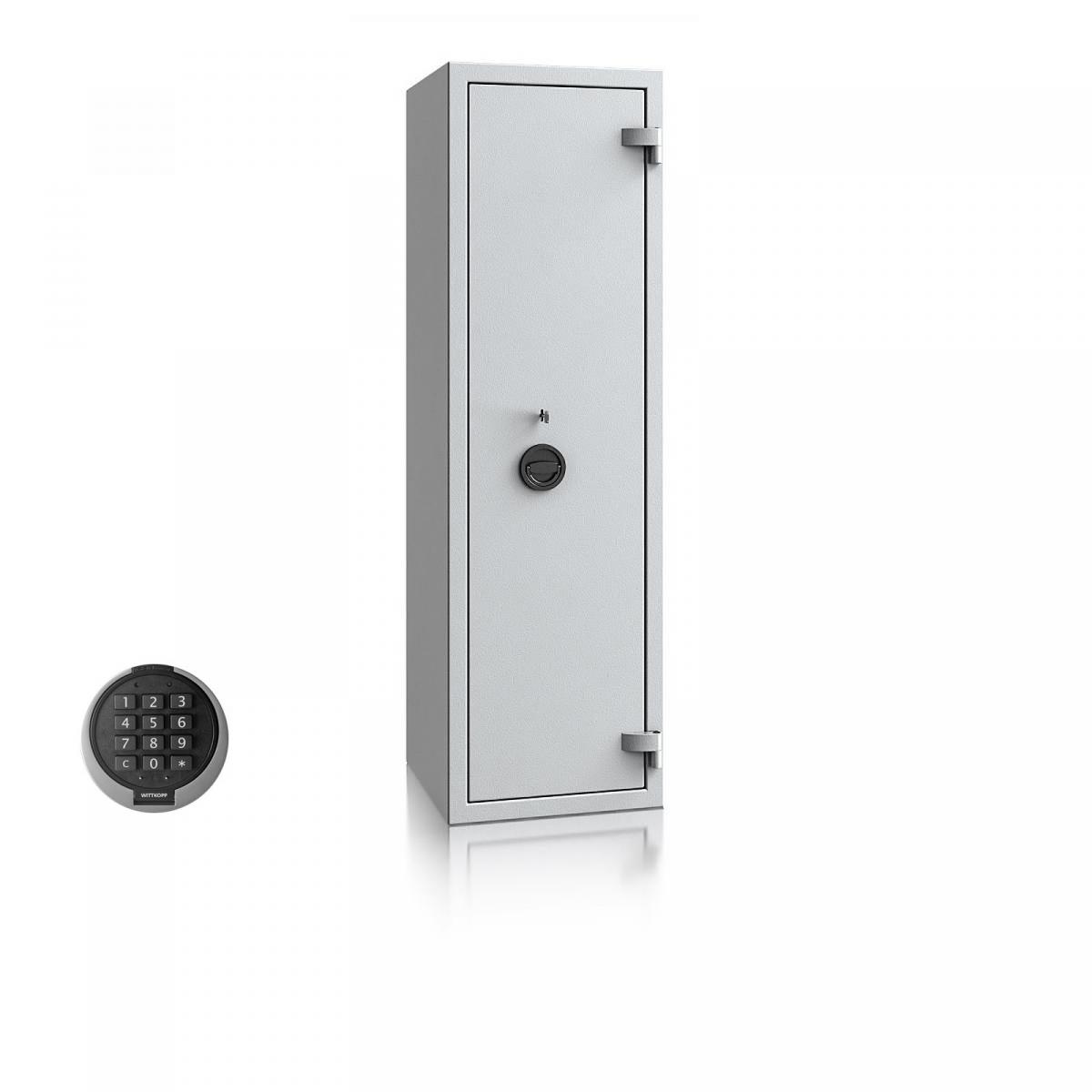 Waffenschrank Luzern WF 5 - 1500x450x450 / 165kg 55649 / Klasse 0 / RAL7035 / PRIMOR 3000 Elektronik / DIN R