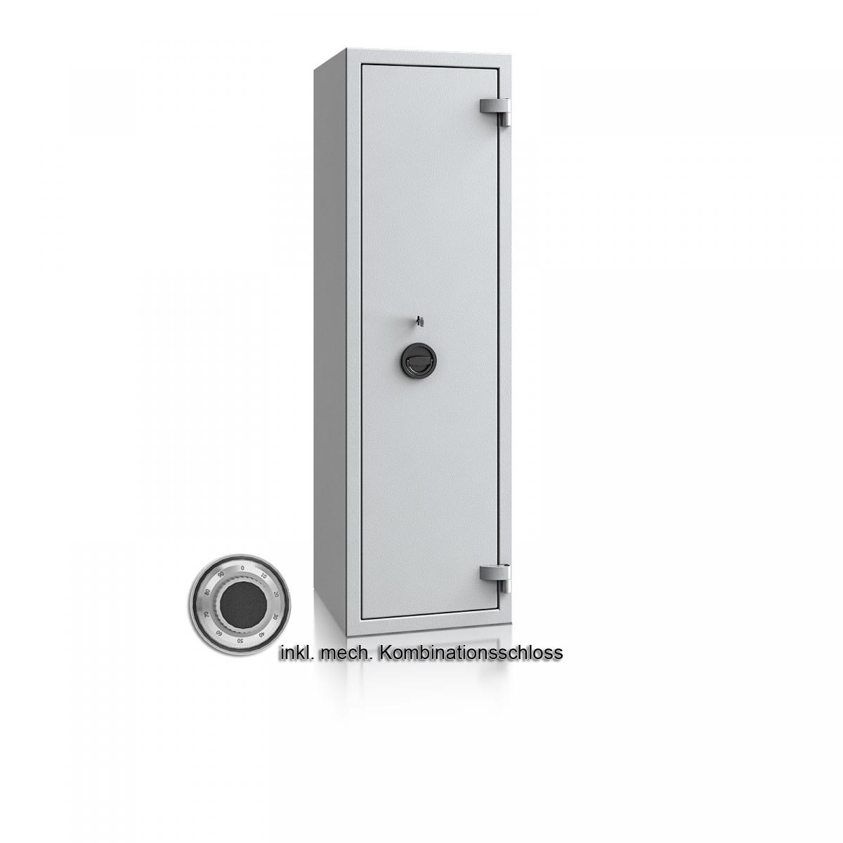 Waffenschrank Luzern WF 5 - 1500x450x450 / 165kg 55649 / Klasse 0 / RAL7035 / mech.ZK / DIN R