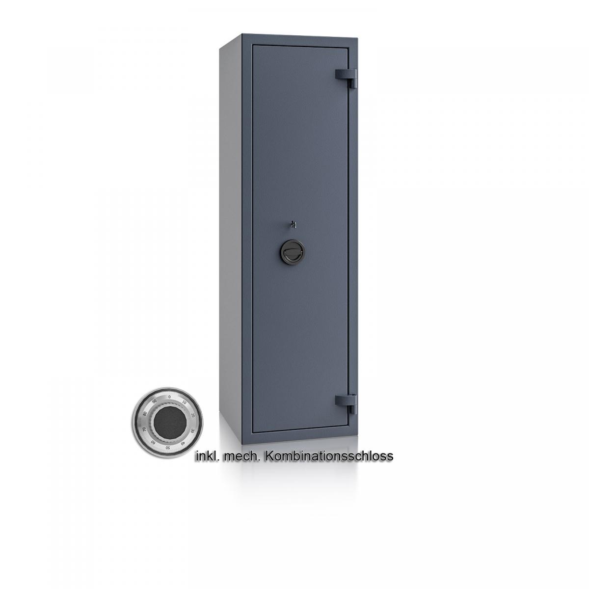 Waffenschrank Luzern WF 5 - 1500x450x450 / 165kg 55649 / Klasse 0 / RAL7024 / mech.ZK / DIN R
