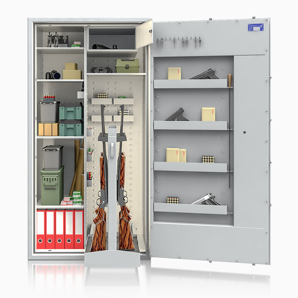 Waffenschrank St. Gallen WF Super Kombi 1800-5 (564005.51.05) 415kg/ 15 WH/ IT / RAL 7035/ 1850x940x560