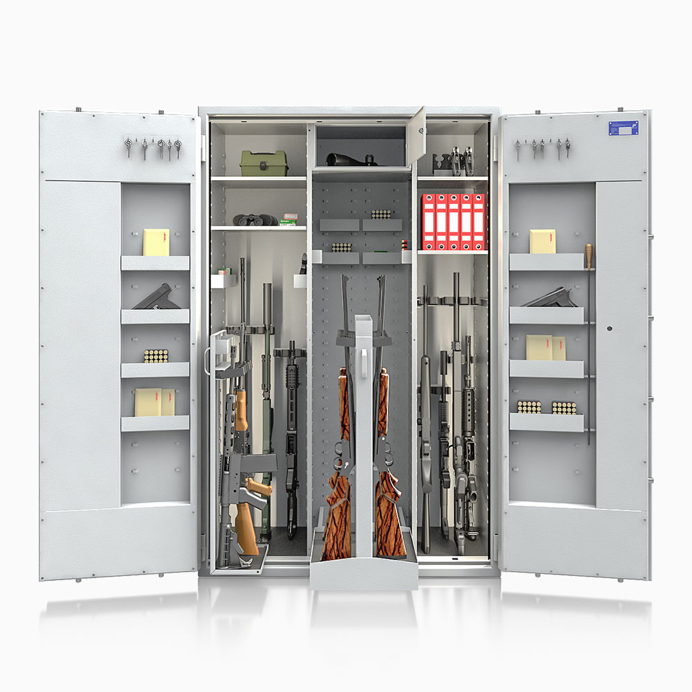 Waffenschrank St. Gallen WF Super Kombi 1800XL-1 (564006.51.01) 518kg/ 36 WH/ IT / RAL 7035/ 1850x1190x560
