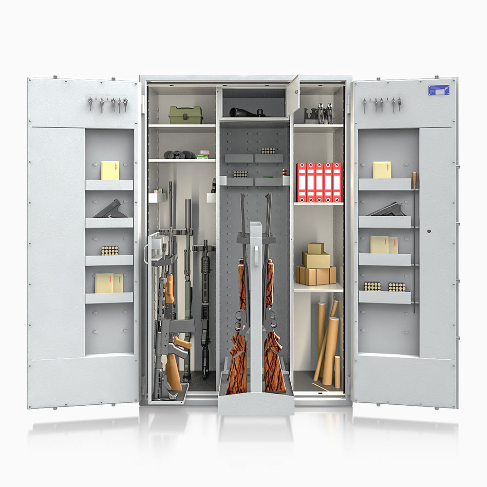 Waffenschrank St. Gallen WF Super Kombi 1800XL-4 (564006.51.04) 520kg/ 27 WH/ IT / RAL 7035/ 1850x1190x560