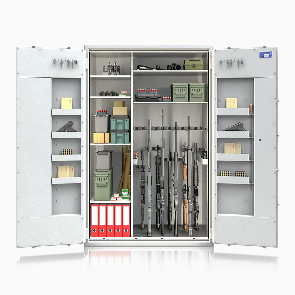 Waffenschrank St. Gallen WF Super Kombi 1800XL-6 (564006.51.06) 470kg/ 27 WH / RAL 7035/ 1850x1190x560