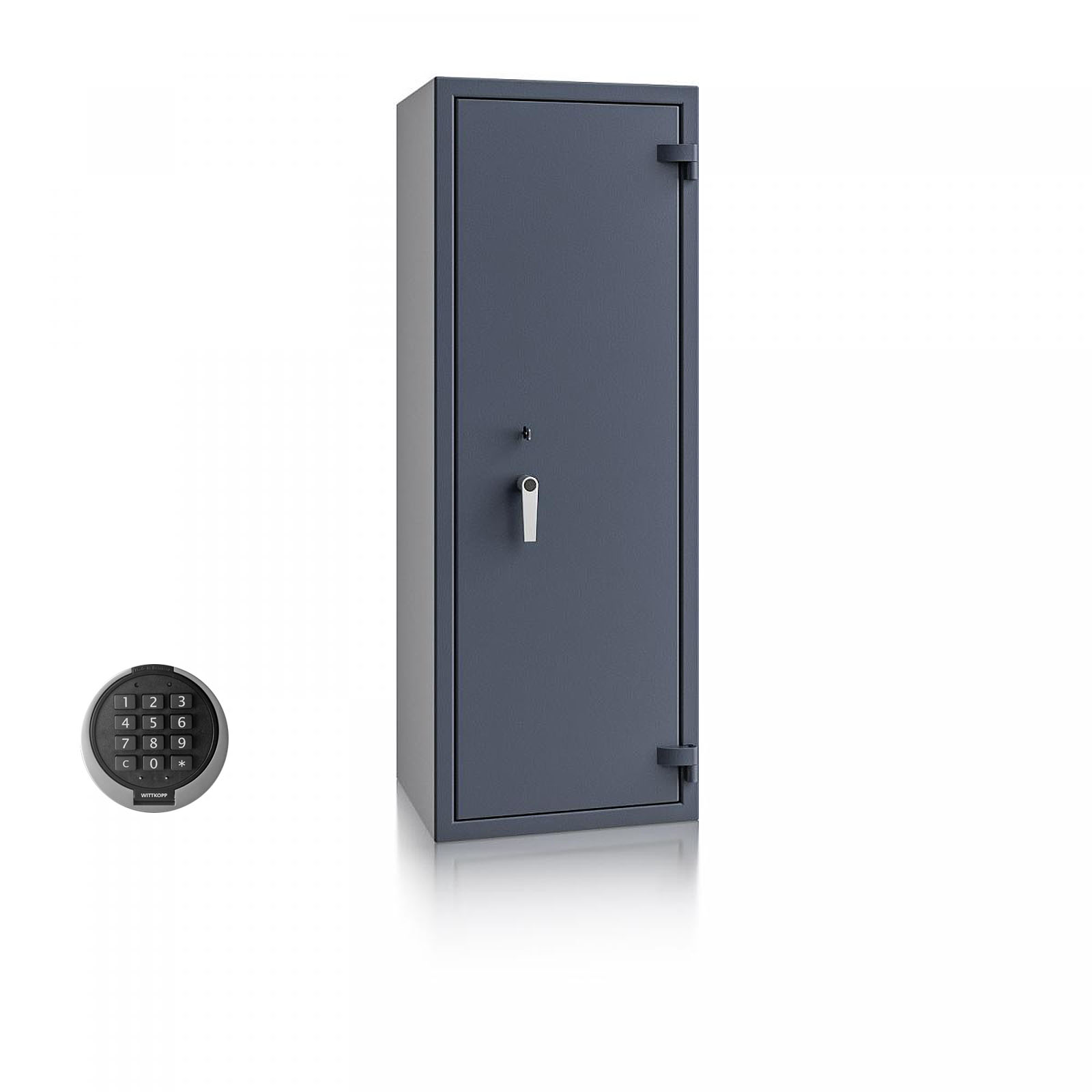 Waffenschrank St. Gallen WF MAX 1 - 1500x550x450 / 179kg 56466 / Klasse I / RAL7024 / PRIMOR 3000 Elektronik / DIN R
