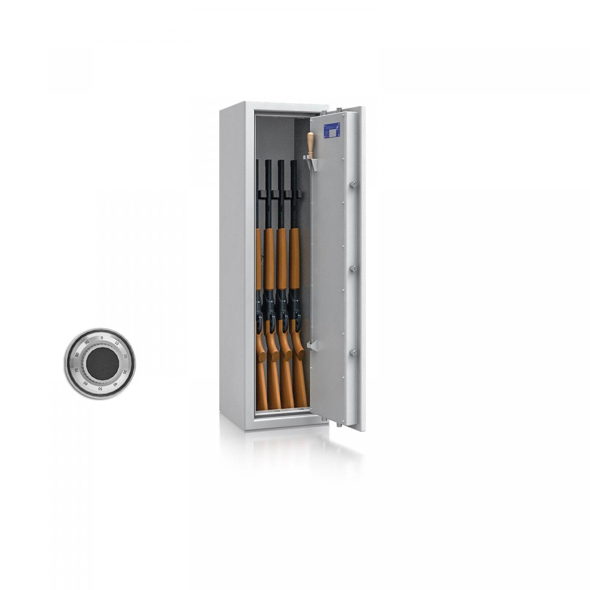 Waffenschrank St. Gallen WF 1 - 1250x350x350 / 109kg 56470 / Klasse I / RAL7035 / mech.ZK / DIN R
