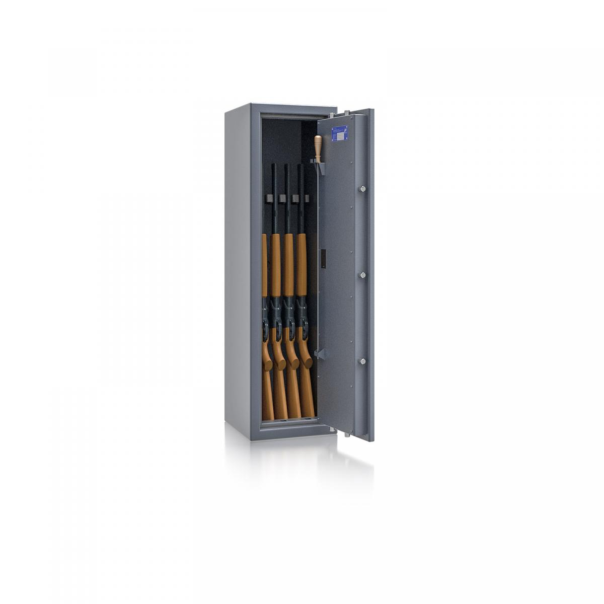 Waffenschrank St. Gallen WF 1 - 1250x350x350 / 109kg 56470 / Klasse I / RAL7024 / Elektr. Basic / DIN R