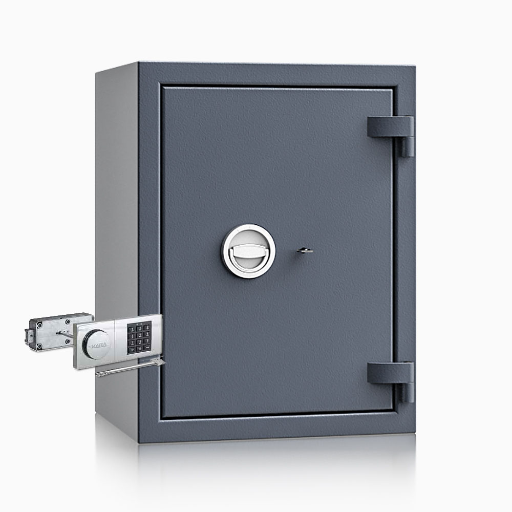 Kurzwaffenschrank - safe4gun 5 - 650x500x420 85kg 593104 / Klasse 1 ECB•S / RAL7024 / B90/Rev. / DIN R