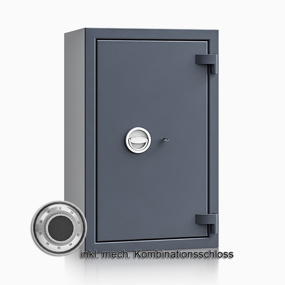 Kurzwaffenschrank - safe4gun 6 - 800x500x420 100kg 593105 / Klasse 1 ECB•S / RAL7024 / mech.ZK / DIN R
