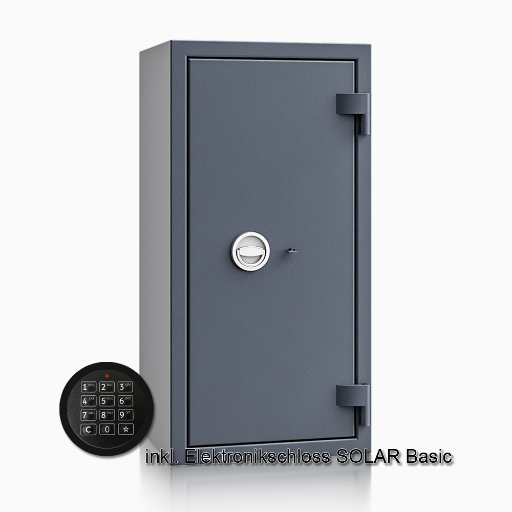 Kurzwaffenschrank - safe4gun 7 - 1000x500x420 120kg 593106 / Klasse 1 ECB•S / RAL7024 / Elektr. Basic / DIN R