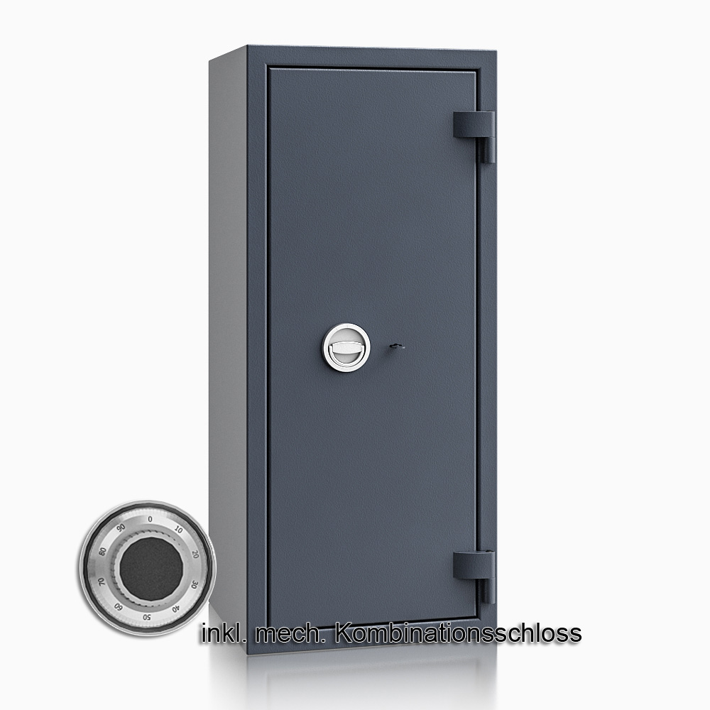 Kurzwaffenschrank - safe4gun 8 - 1150x500x420 135kg 593107 / Klasse 1 ECB•S / RAL7024 / mech.ZK / DIN R