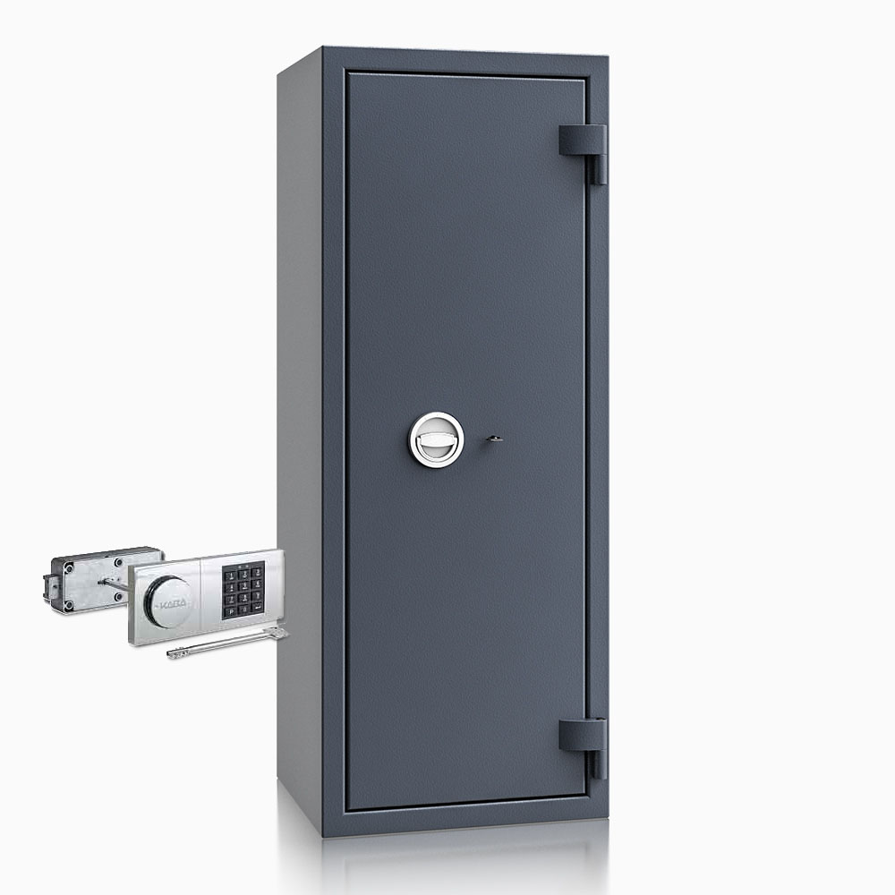 Kurzwaffenschrank - safe4gun 9 - 1300x500x420 150kg 593108 / Klasse 1 ECB•S / RAL7024 / B90/Rev. / DIN R