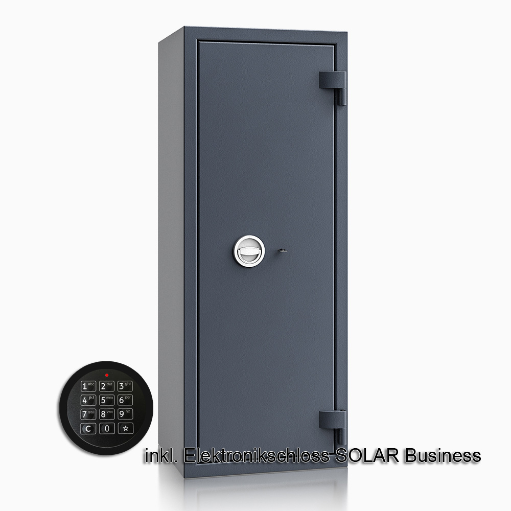 Kurzwaffenschrank - safe4gun 9 - 1300x500x420 150kg 593108 / Klasse 1 ECB•S / RAL7024 / Elektr. Business / DIN R