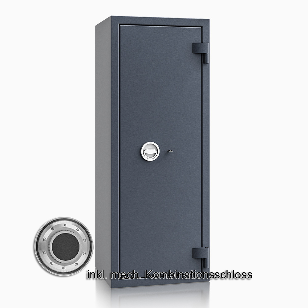 Kurzwaffenschrank - safe4gun 9 - 1300x500x420 150kg 593108 / Klasse 1 ECB•S / RAL7024 / mech.ZK / DIN R