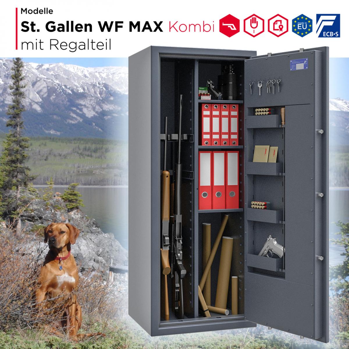 Waffenschrank - Konfigurator St. Gallen WF MAX Kombi