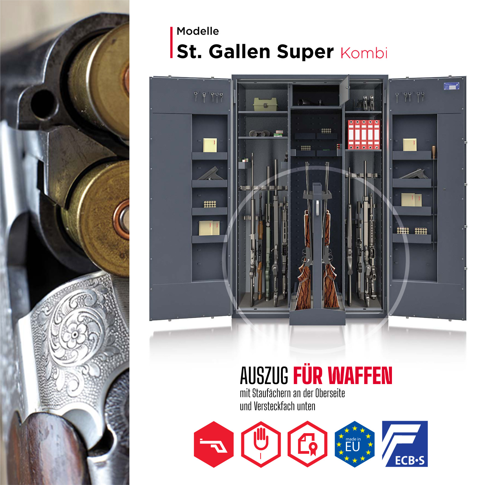 Konfigurator - Waffenschrank St. Gallen WF Super Kombi