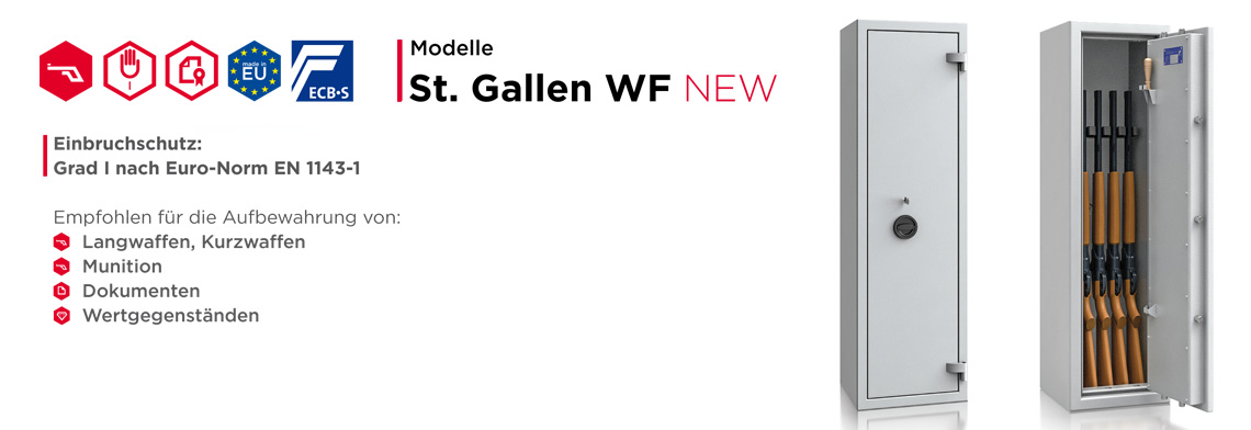 Waffenschrank St. Gallen WF NEW Klasse I nach EN 1143-1 ECB•S