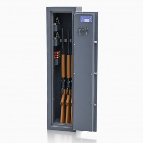 Waffenschrank Luzern WF 0 - 1250x300x300 / 89kg 55630 / Klasse 0 / RAL7024 / DIN R / Elektronik STELLAR Basic