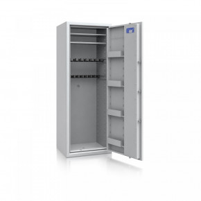 Waffenschrank Luzern WF MAX 1 - 1500x550x450 / 175kg 55631 / Klasse 0 / RAL7035 / PRIMOR 3000 Elektronik / DIN R / ohne Trennw.
