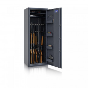 Waffenschrank Luzern WF MAX 1 - 1500x550x450 / 175kg 55631 / Klasse 0 / RAL7024 / PRIMOR 3000 Elektronik / DIN R / ohne Trennw.