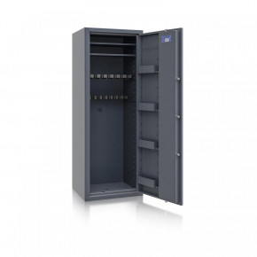 Waffenschrank Luzern WF MAX 1 - 1500x550x450 / 175kg 55631 / Klasse 0 / RAL7024 / PRIMOR 3000 Elektronik / DIN R / ohne Trennw.