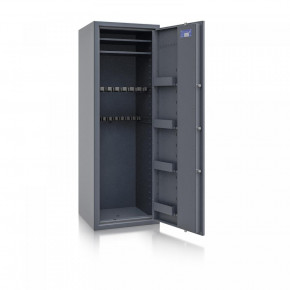 Waffenschrank Luzern WF MAX 2 - 1600x550x500 / 207kg 55632 / Klasse 0 / RAL7024 / DIN R / ohne Trennw. / Elektronik STELLAR  Basic