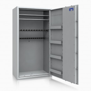 Waffenschrank Luzern WF MAX 5 - 1600x850x500 / 280kg 55636 / Klasse 0 / RAL7035 / DIN R / ohne Trennw.