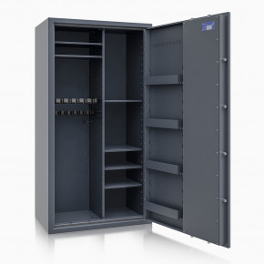 Waffenschrank Luzern WF MAX Kombi 4 - 1600x850x500 / 293kg 55636 / Klasse 0 / RAL7024 / Schlüssel / DIN R / mit Trennw.