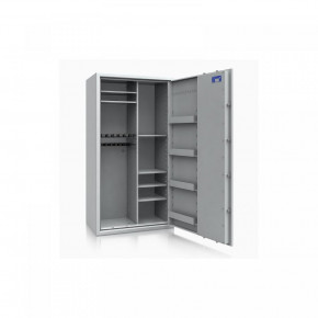 Waffenschrank Luzern WF MAX Kombi 4 - 1600x850x500 / 293kg 55636 / Klasse 0 / RAL7035 / PRIMOR 3000 Elektronik / DIN R / mit Trennw.