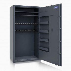 Waffenschrank St. Gallen WF MAX 5 - 1600x850x500 / 285kg 56476 / Klasse I / RAL7024 / DIN R / Elektronik STELLAR  Basic