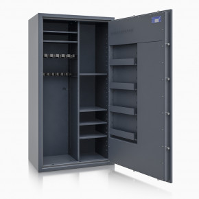 Waffenschrank St. Gallen WF MAX Kombi 4 - 1600x850x500 / 296kg 56476 / Klasse I / RAL7024 / mech.ZK / DIN R / mit Trennw.