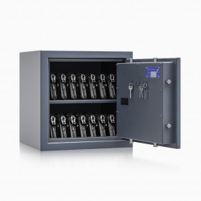 Kurzwaffenschrank - safe4gun 4 - 500x500x420 71kg 593103 / Klasse 1 ECB•S / RAL7024 / DIN R / Elektronik STELLAR  Basic