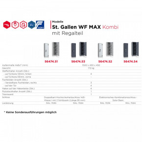 Konfigurator - Waffenschrank St. Gallen WF MAX Kombi