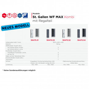 Konfigurator - Waffenschrank St. Gallen WF MAX Kombi